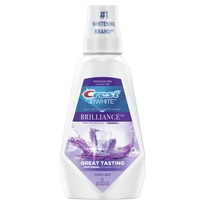 Crest Brilliance Whitening Experience Mouth Wash Clean Mint 33.8 fl oz Pack of 6