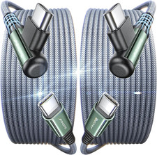 AINOPE USB C to USB C Cable 10FT 2Pack 60W Type C Cable Righe Angle for Iphone 1