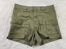 Sportif Men's Olive Green Cargo Shorts 36 Cotton Polyester Spandex