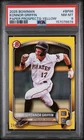 2025 Bowman Prospects Konnor Griffin #BP-86 Yellow /75 - PSA 8 Pirates