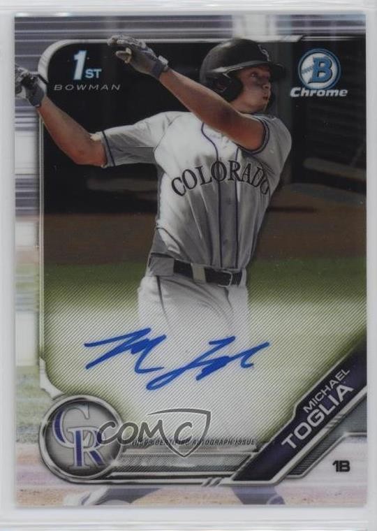 2019 Bowman Draft Chrome Draft Pick Auto Michael Toglia #CDA-MT Auto 13iq