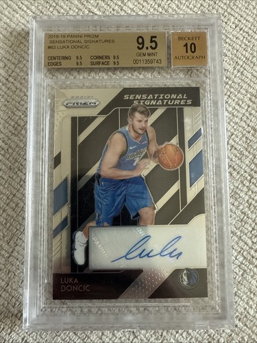 2018-19 Panini Prizm Luka Doncic Rookie Auto BGS 9.5