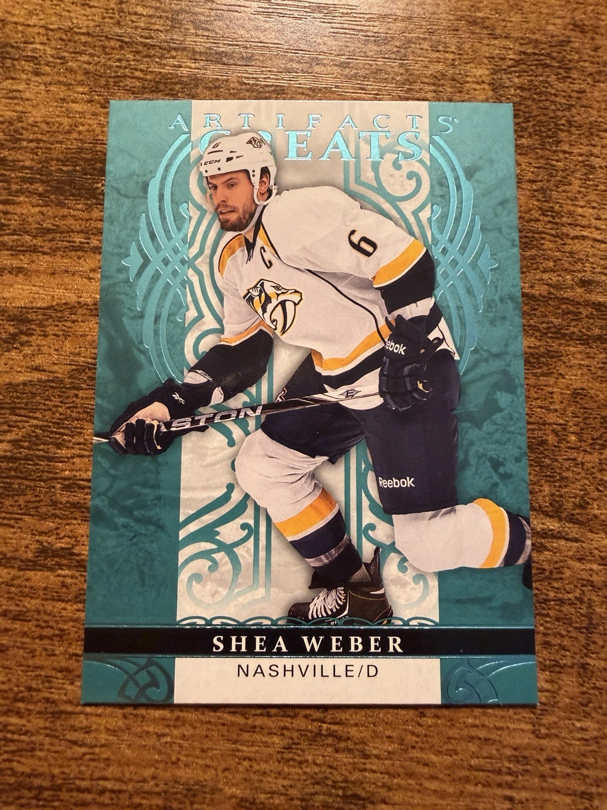 2026-27 Upper Deck Artifacts Greats Shea Weber AQUA BLUE Nashville Predators