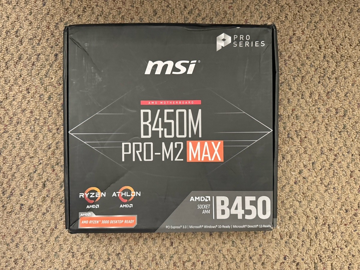 MSI B450M PRO-M2 MAX Socket AM4, AMD Motherboard for sale online