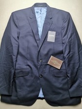 T.M.LEWIN VITALE BARBERIS CANICO Mens UK 42R Aldgate Slim Wool Jacket (NEW) Blue