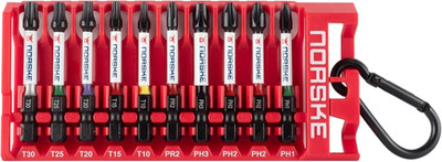 Norske Tools NIBPI613 2'' Assorted Impact Torsion Screwdriver Bits (PH1, Ph2-2Pc,