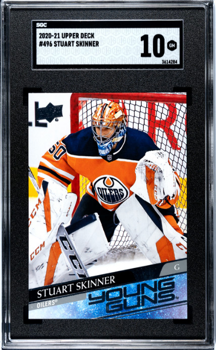 2020-21 Upper Deck Stuart Skinner Young Guns #496 SGC 10 Edmonton Oilers (84)