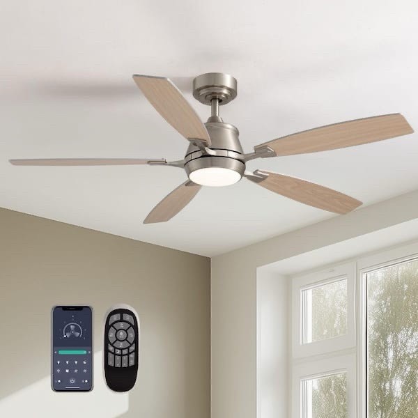 Ceiling Fan With Led Light, Remote Control - New
