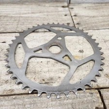 1980s Three Arrow Stamped 44 Tooth Sprocket Chainring Old School BMX Cycle Pro