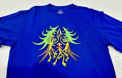 VTG Volcom Lib Technologies Tech Jamie Lynn Aliens L/S Tee T-Shirt gnu Large L