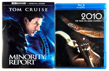 Minority Report 4K Slip Cover New  Bonus Sci-Fi Blu-ray: 2010 Like-New 