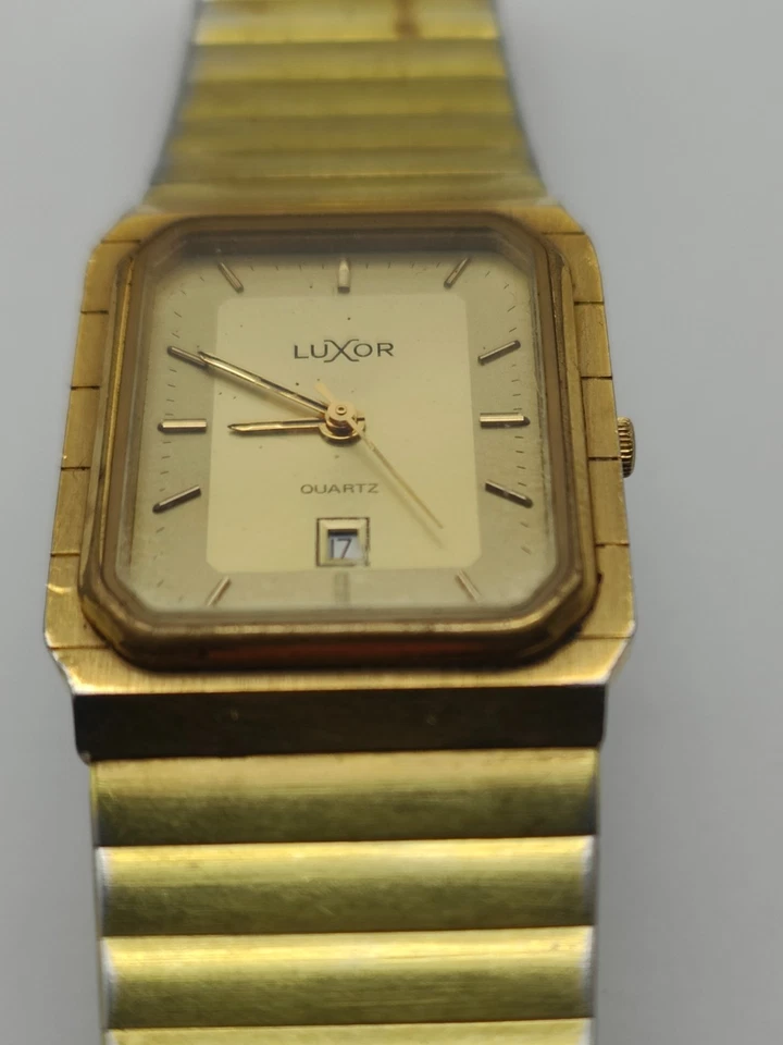 Luxor Swiss Made Quartz Armbanduhr – vergoldet – rechteckig  ungetestet #267 - Bild 3 von 4