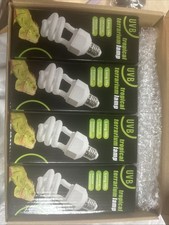 Reptile Heat Lamp Bulb Tropical Terrarium 13Watt 10.0 UVB E26 110Volt 4 Pack