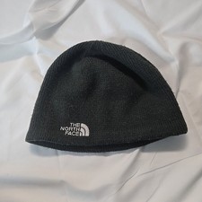 The North Face Winter Hat Mens Beanie Gray Knit Fleece Lined Minimalist Gorpcore