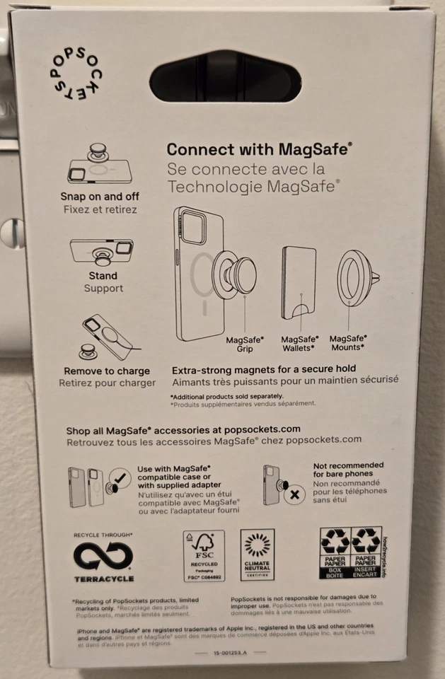 Empuñadura y soporte redondos para teléfono MagSafe - Pokemon Esmalte Gengar Foto 2 de 3