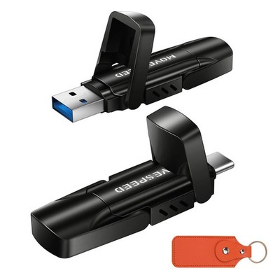 2TB USB Drive, 570MB/S Read Speed External SSD with Dual Port Type C + USB 3....
