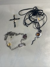 Collana + Collana + Croce Swarovski