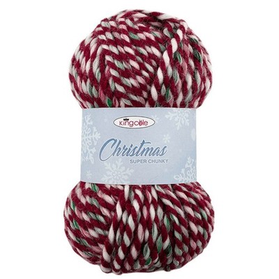 King Cole Christmas Super Chunky 100g Knäuel - Premium Acryl & Wollmischung