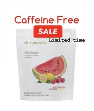 Nu Skin Caffeine Free Nu Biome, 30 Packets, Gut Health Drink  EXP 10/25