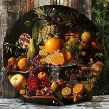7.8" Fruit Oil Painting Waterproof Aluminum Sign - Door Hanger Decor