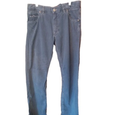 Alberto Stone Luxury Jeans Blue Denim Modern Fit Twill Mens 33x32