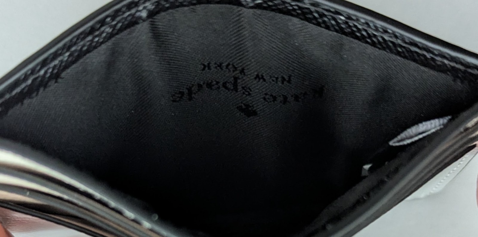 New Kate Spade Madison Small Slim Card Holder Platinum Grey Multi thumbnail 3