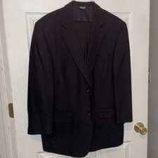 Botany 500 - 2pc 44L Mens Black Wool Suit