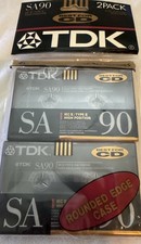 TDK SA90 Audio Cassette Tapes TYPE II High Bias SA 90 Lot of 2 New Blank