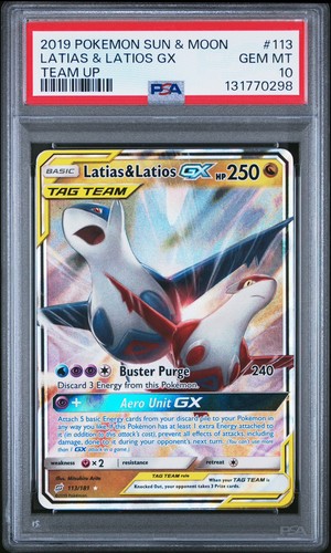 Latias & Latios-GX graded PSA 10 for sale on eBay