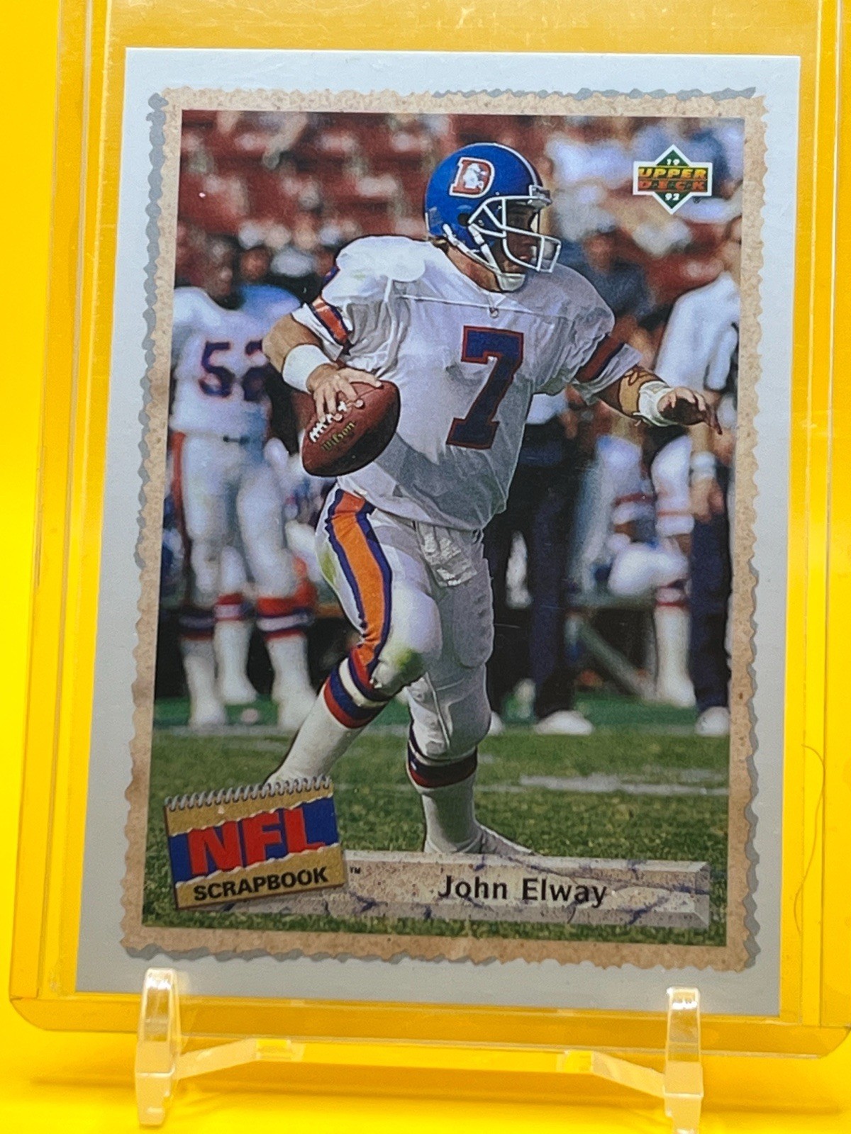 1992 Upper Deck - John Elway #514 ERROR CARD (Wrong Back - Dale Carter)