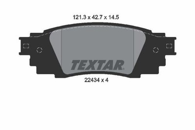 Textar 2243401 Rear Brake Pad Set Fits Daihatsu Lexus Toyota Altis Avalon C-hr 4