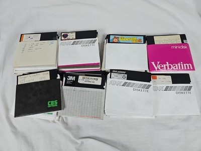 Lot of 116 Floppy Computer Disk 5.25'' PC Unknown Content Mixed Misc *AS IS* READ
