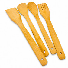 Bonka Bird Toys 1168 Pk4 Bamboo Spoon Paddle Chews Craft Part Parrot Cage Toy