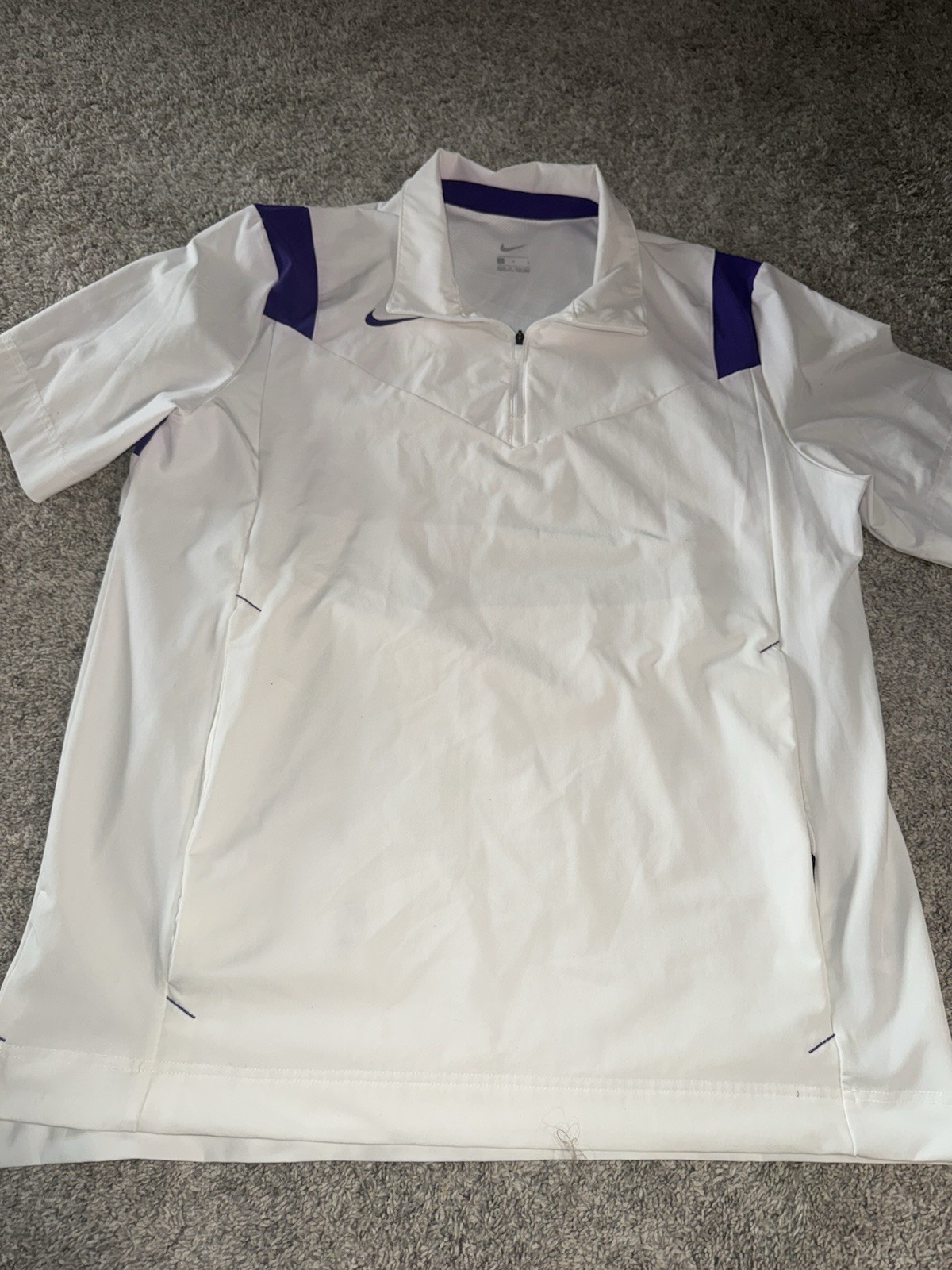 Nike Football Coach Performance Sideline Short sleeve 1/4 Zip Jacket, L
