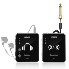 Lekato 2.4G Wireless System Earphone Monitor Rechargeable Transmitter Receiver