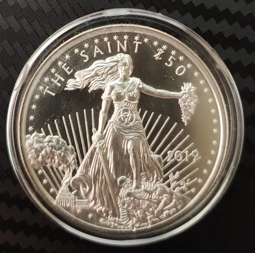 1 Oz Silver Coin .999 Zombucks The Saint 2019