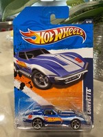 2011 Hot Wheels 158 Hw Rennen 8/3M69 Corvette Blau Variation W / Chrom MC5 Sp