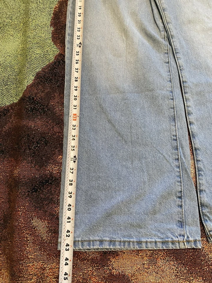 Pantalones de mezclilla para hombre Pacsun 34x32 azul, holgados, lavado claro Foto 4 de 4