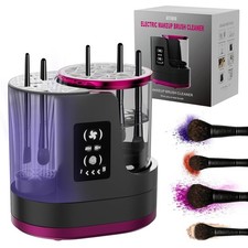 3-in-1 electric brush cleaner with dryer, USB, deep cleans all sizes, grey.