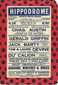 New York Hippodrome Theatre Herald Flyer Ad, Charles Austin, Jack Barty, 1927