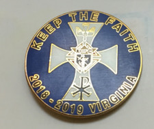 Beautiful, large 2018-2019 Knights of Columbus Virginia pin