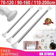 Heavy Duty Extendable Telescopic Shower Curtain Pole Rail Rod Bath Door Window
