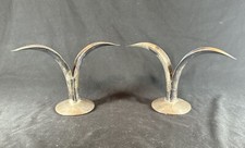Salvador de la Serna Mexican Sterling Silver Candlesticks Mid Century Modern
