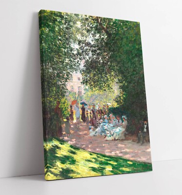 CLAUDE MONET ''THE PARC MONCEAU'' IMPRESSIONISMUS - TIEF GERAHMTER LEINWANDBILD-WANDKUNSTDRUCK