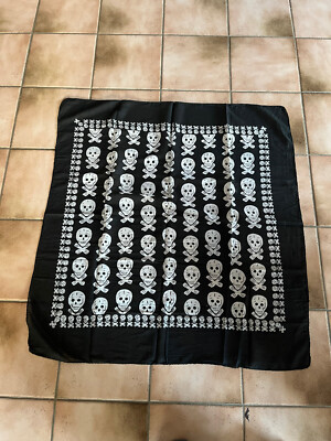 foulard vintage N33 motard biker tête de mort