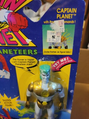 Figurine Wheeler - Captain Planet - Tiger Toys 1991 - 28 Cm Avec Cape - Occasion