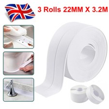 3Pack Self-Adhesive Bath Sealant Strip Flexible Waterproof Caulk Seal Tape Home
