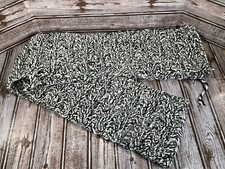 HANDMADE Knitted Super Soft Chenille Women's Scarf Black White Gray 7"x85" NEW