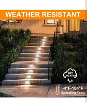 3-Pack CLOUDY BAY 120V Dimmable LED Indoor Outdoor Stair/Step Lights~White~120V