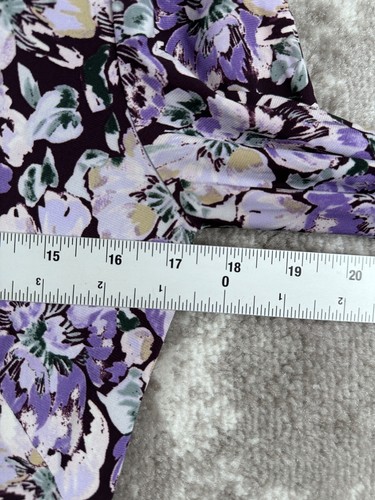 Lauren Ralph Lauren Dress US 8 Black Label Maxi Lilac Floral Heavy Jersey Knit - Picture 3 of 11